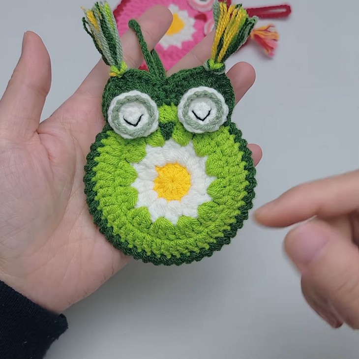 How to Crochet Sleeping Owl Pouch (Colorful, Mini and Easy)