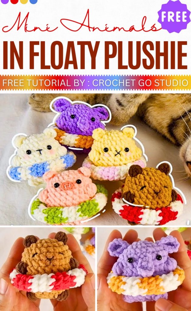 Mini Animals In Floaty Plushie