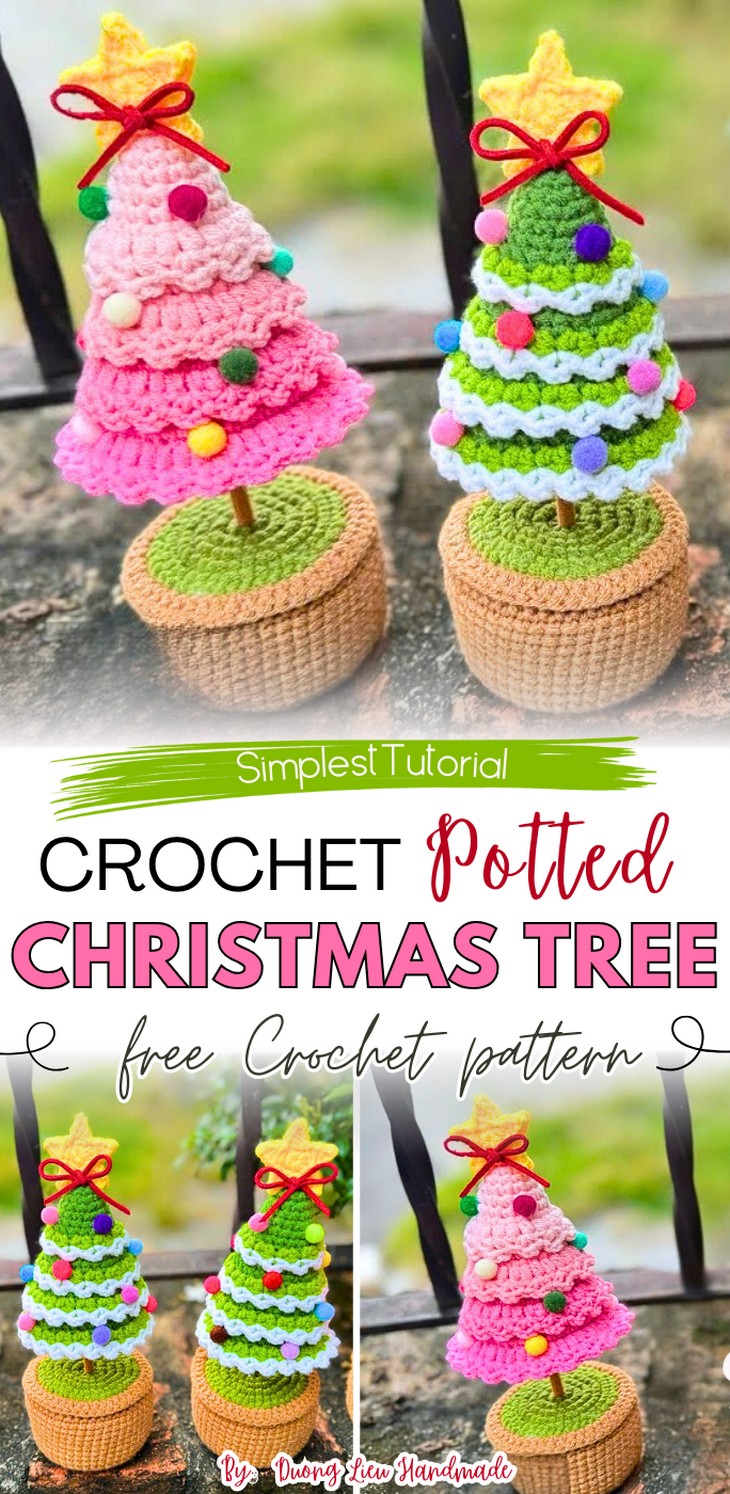 Potted Amigurumi Christmas Trees