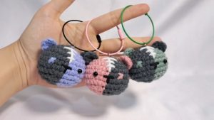How to Crochet Zombie Bear Head Keychains for Halloween