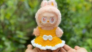 How to Crochet Basic Labubu Girl Dress with Bow for Beginners