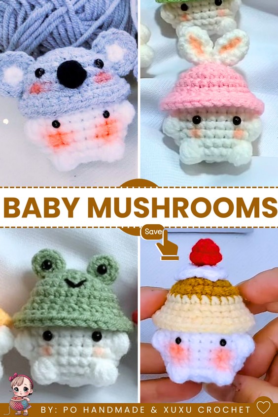 CROCHET BABY MUSHROOMS