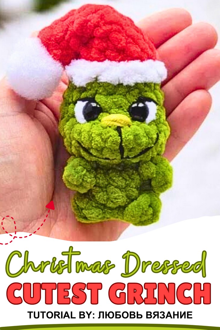 Christmas Dressed Cutest Grinch Plushie Tutorial (1)