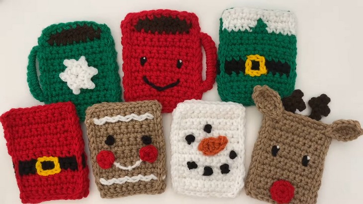 Crochet 7 Christmas Gift Card Holders