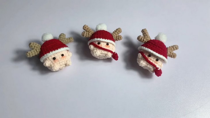 Crochet Christmas Mini Mashroom Amigurumi Tutorial (4)