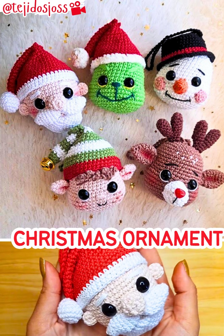 Crochet Christmas Ornaments - Santa Amigurumi (4)