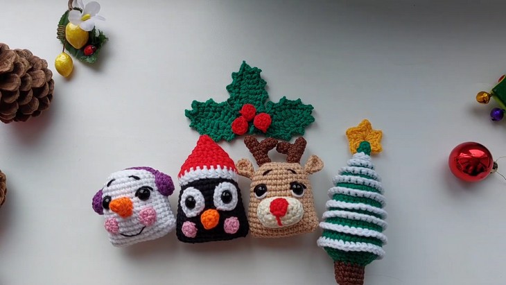 Crochet Cute Christmas Mini Ornaments