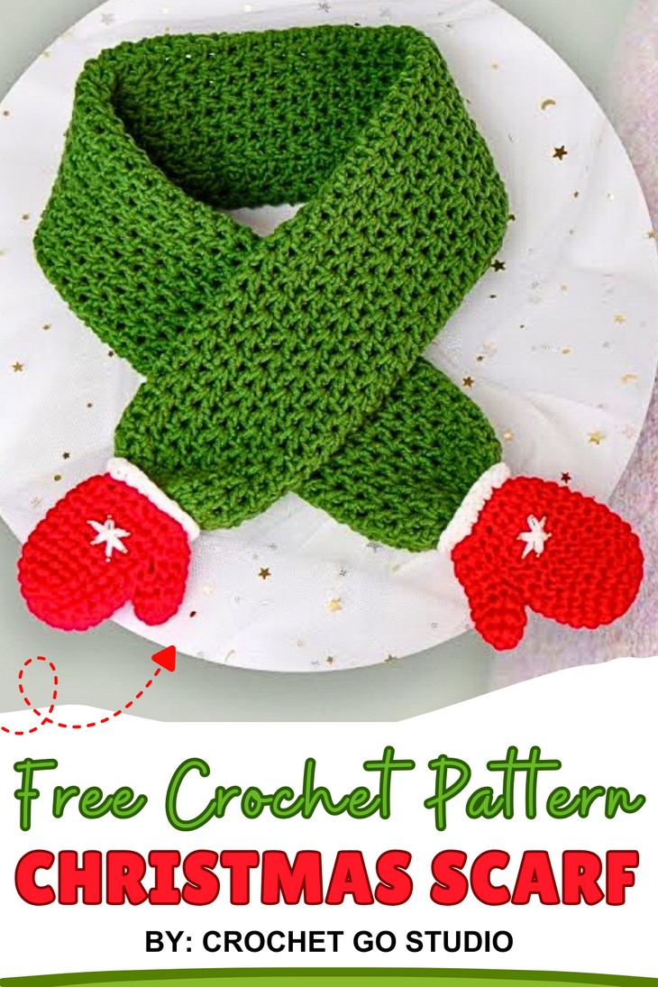 Crochet Pattern Christmas Scarf (1)