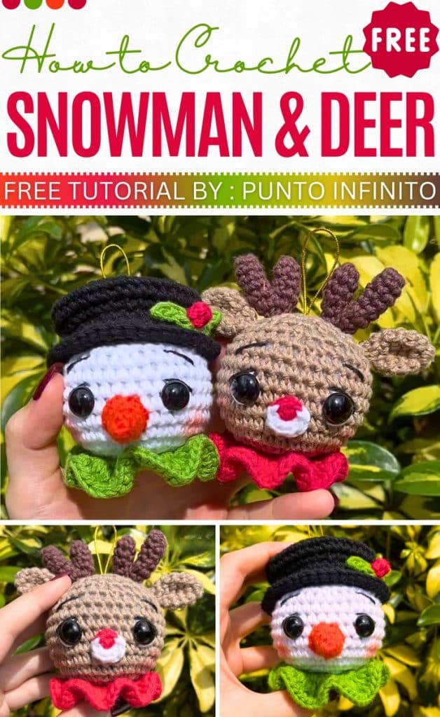 Crochet Snowman & Deer