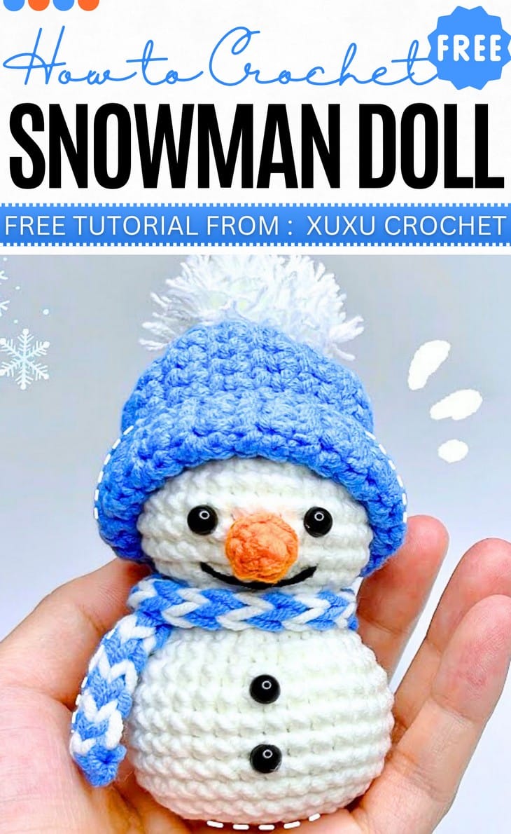Crochet Snowman Tutorial ☃️_ Crochet Christmas Ornaments (3)