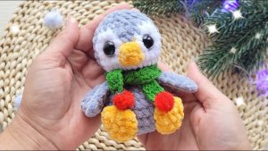 How to Crochet Plush Penguin Amigurumi For Christmas