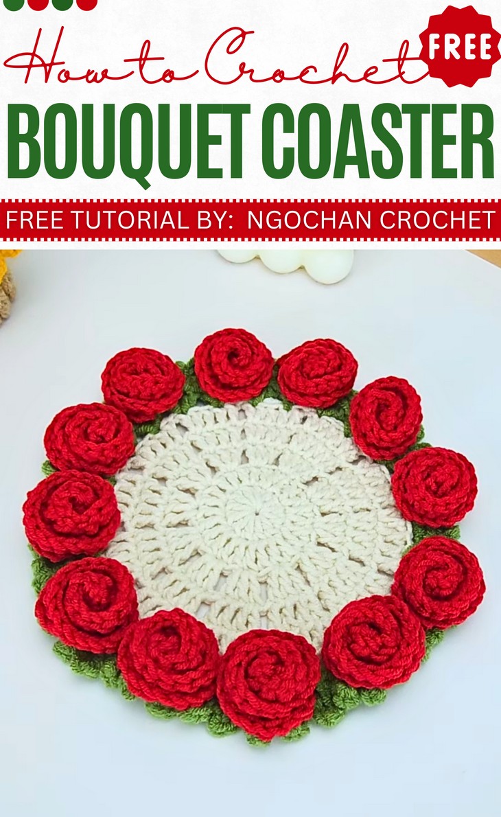 How to Crochet Bouquet Coaster