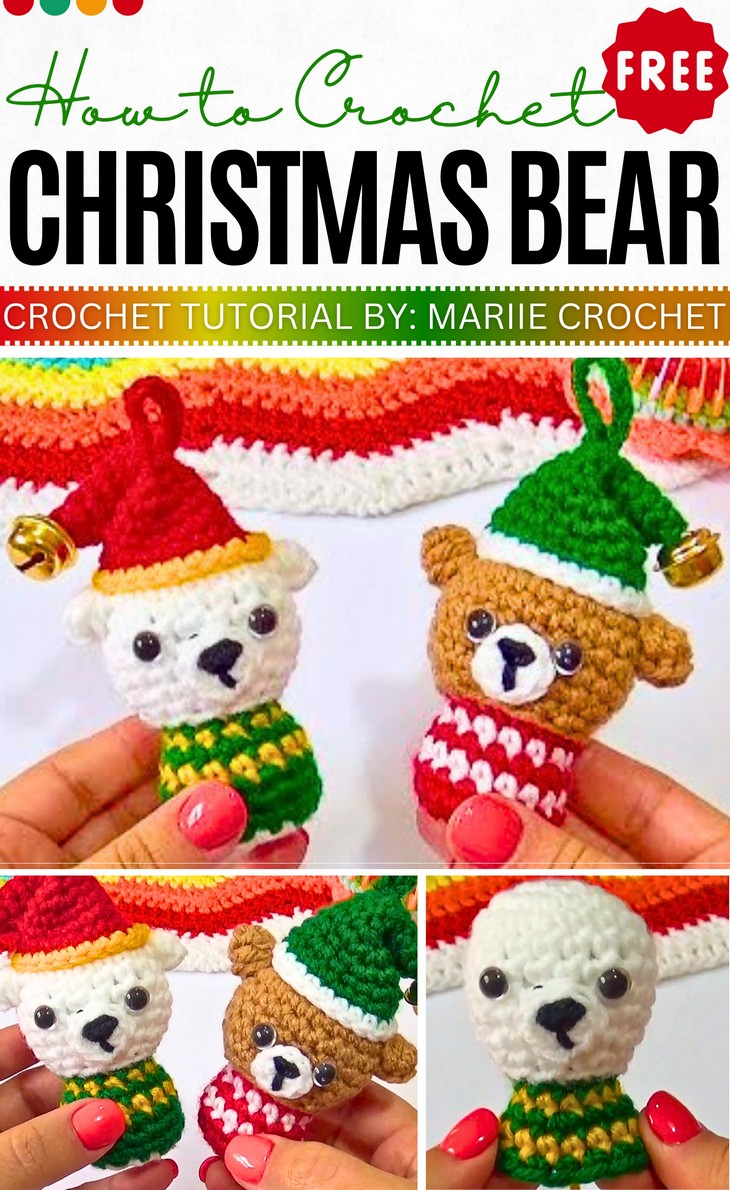 How to Crochet Christmas Bear Ornaments (1)