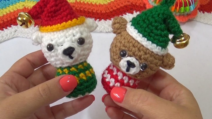 How to Crochet Christmas Bear Ornaments (2)