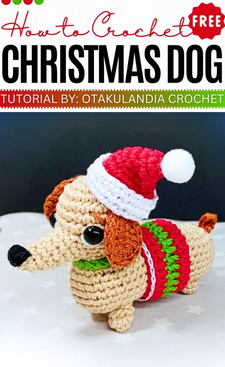 How to Crochet Christmas Dog Free (1)