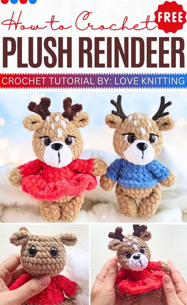 How to Crochet Plush Reindeer