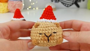 How to Crochet Santa Capybara Plushie For Christmas