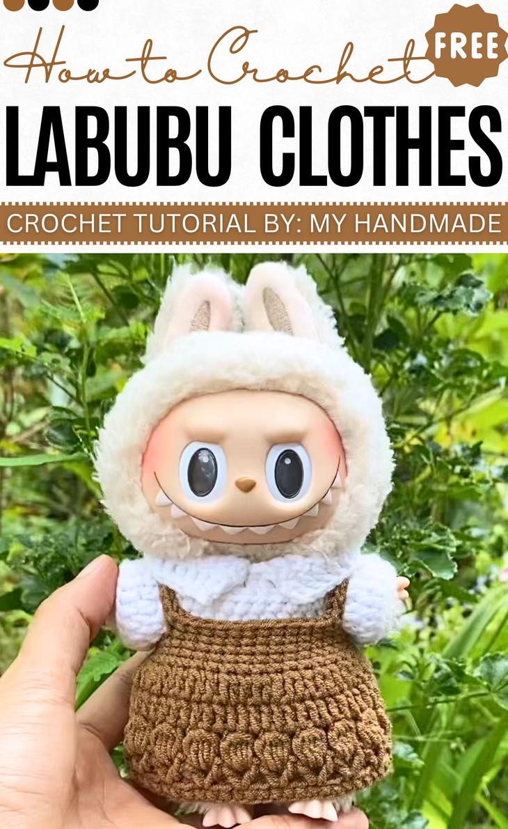 Cute Crochet Labubu Classic Dress For Free