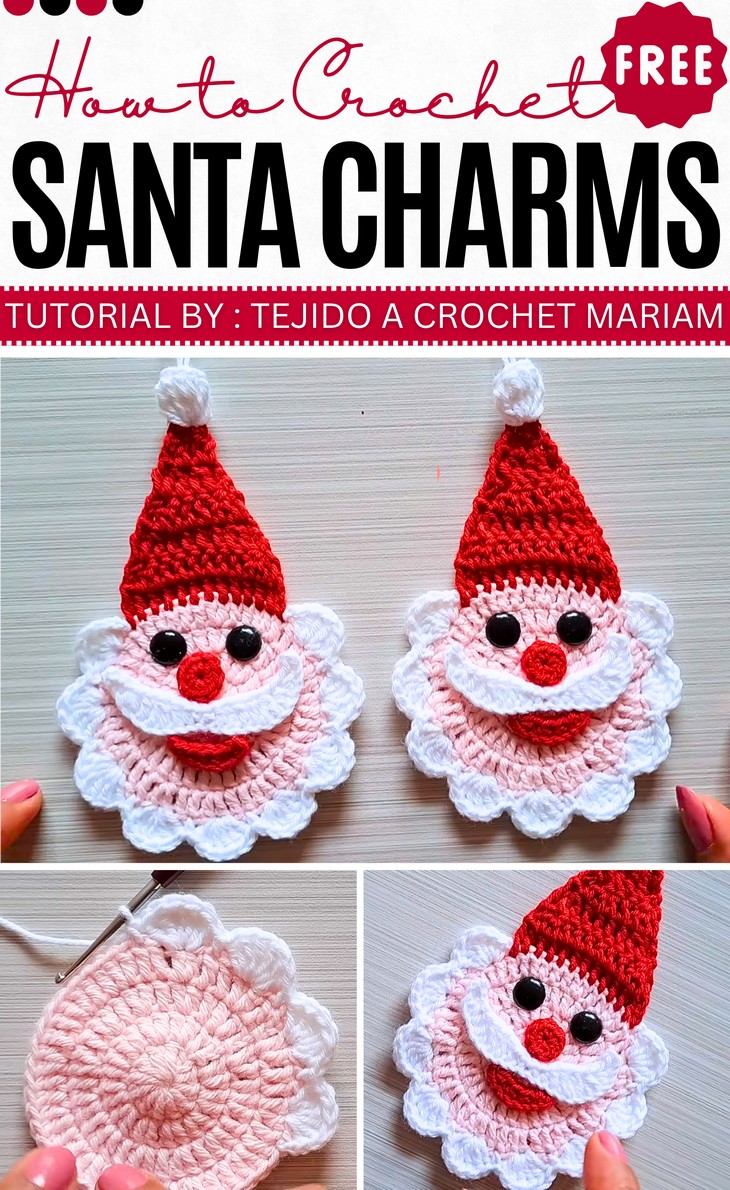 crochet Christmas ornament_How to crochet Santa Claus Christmas decoration (3)