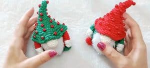 How to Crochet Christmas Gnome Ornament (Easy for Beginners)