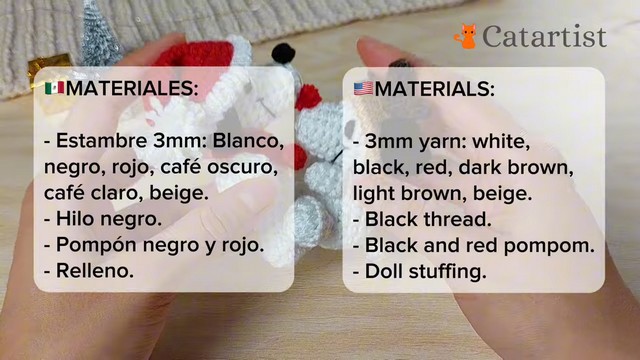 crochet materials for Snoopy
