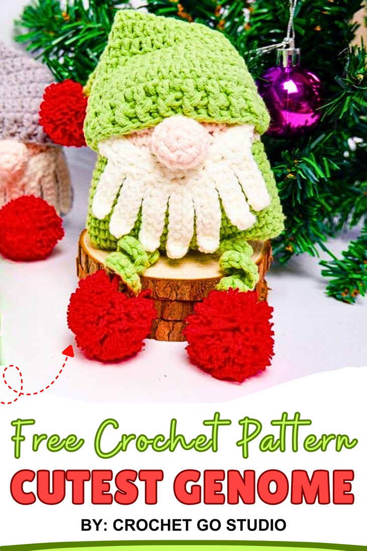 HOW TO CROCHET CHRISTMAS GNOME DIY Holiday Decoration (2)
