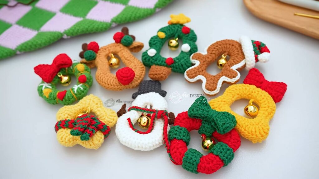 8 christmas ornaments
