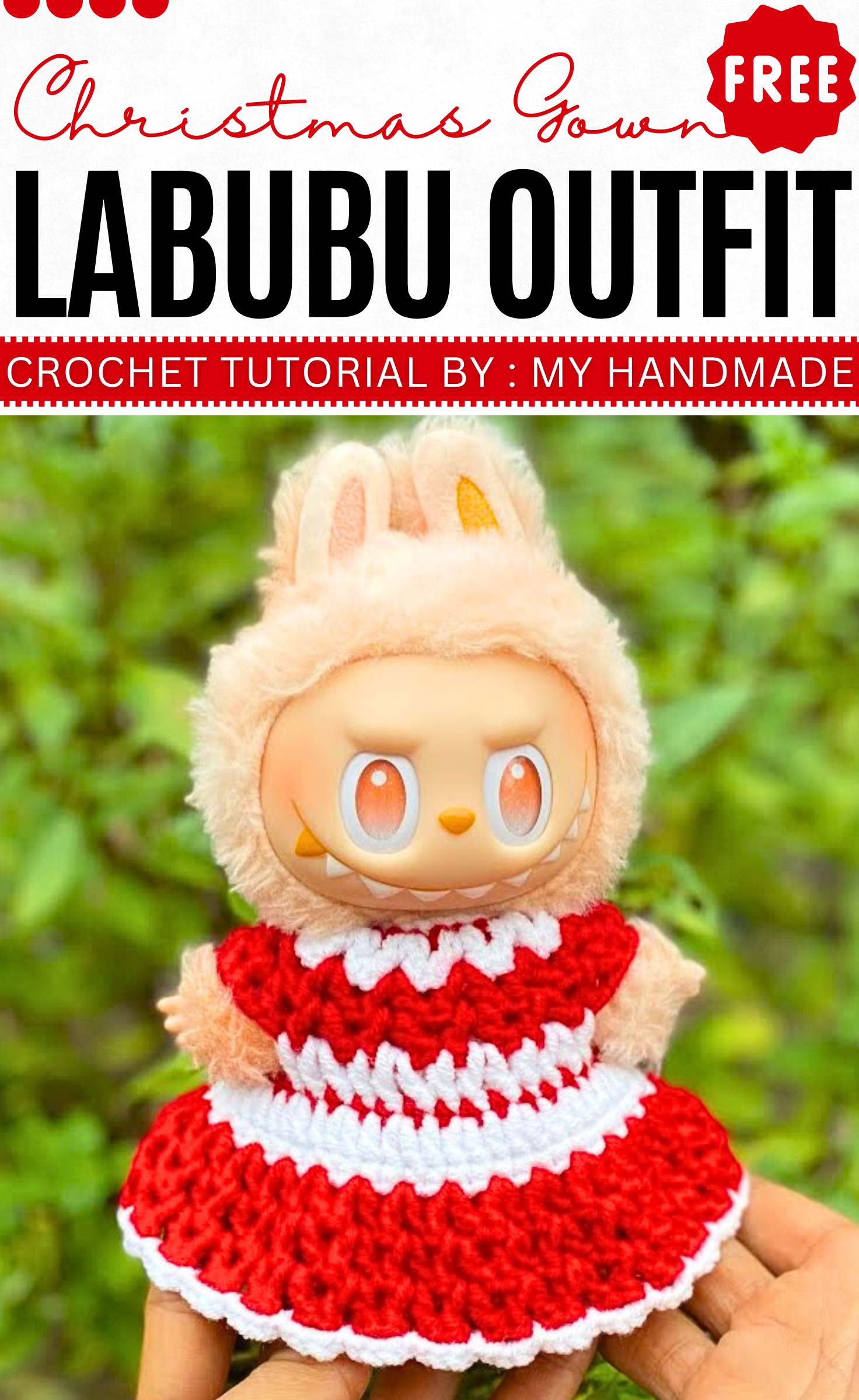 Christmas Gown Labubu Outfit
