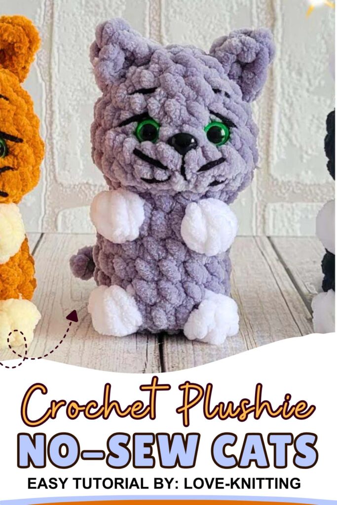 Crochet Cat No-Sew Plushie