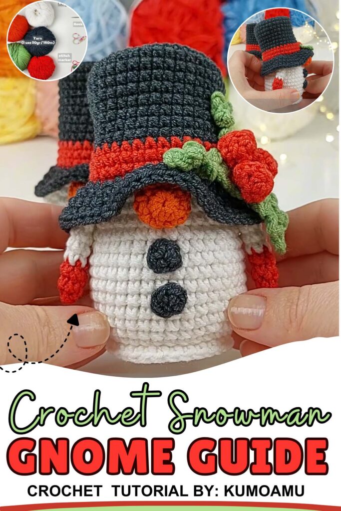 Crochet Christmas Snowman Gnome