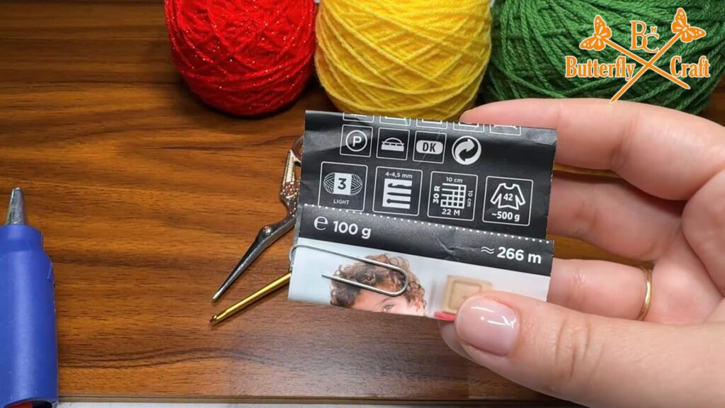 Crochet Christmas Tree Charm materials