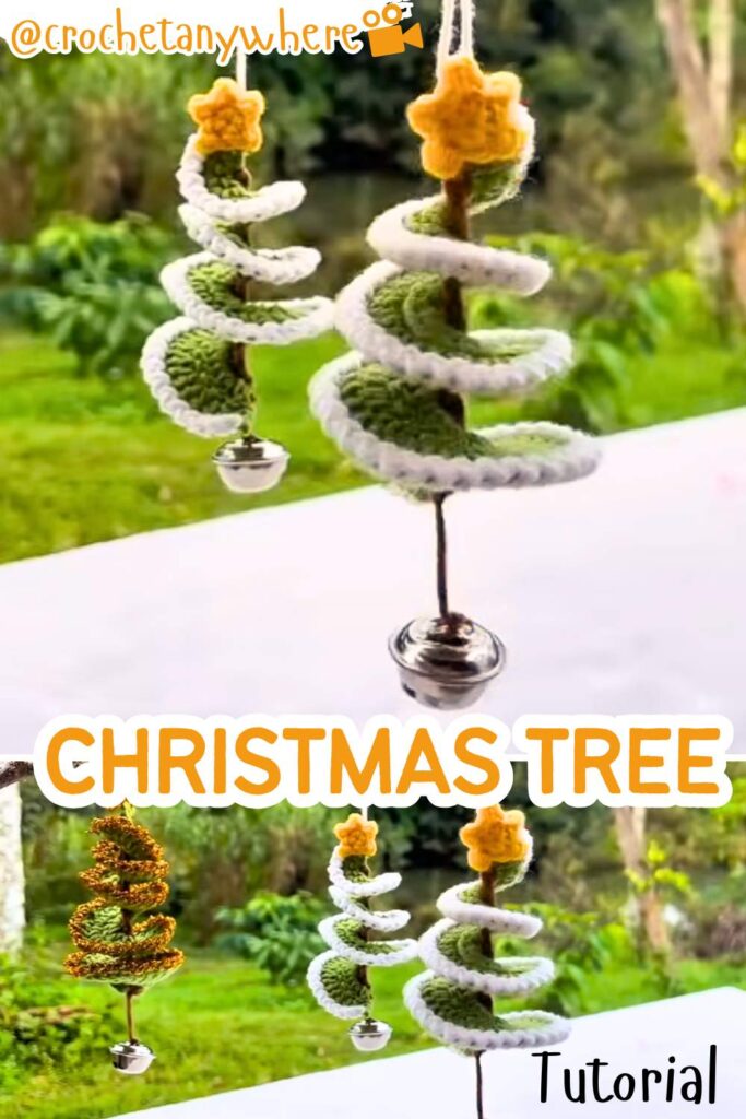 Crochet Christmas Tree Wind Spinner materials