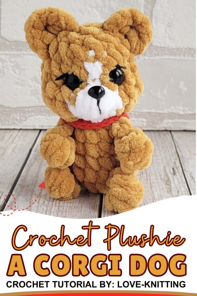 Crochet Corgi Dog Plushie 