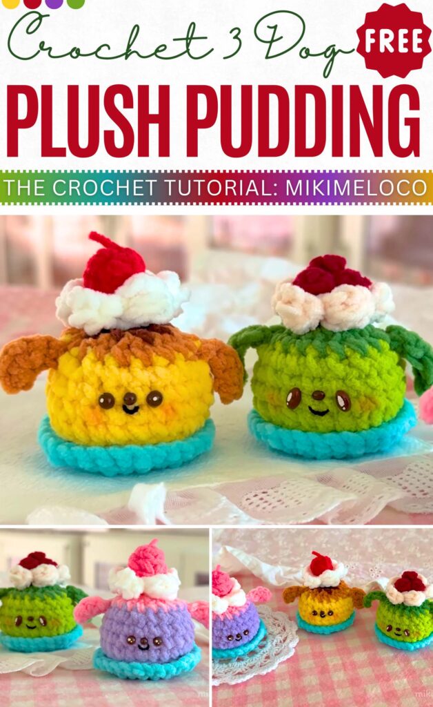 Crochet Dog Pudding Plushies