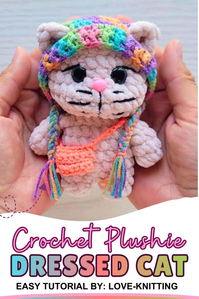 Crochet Dressed Cat Plushie