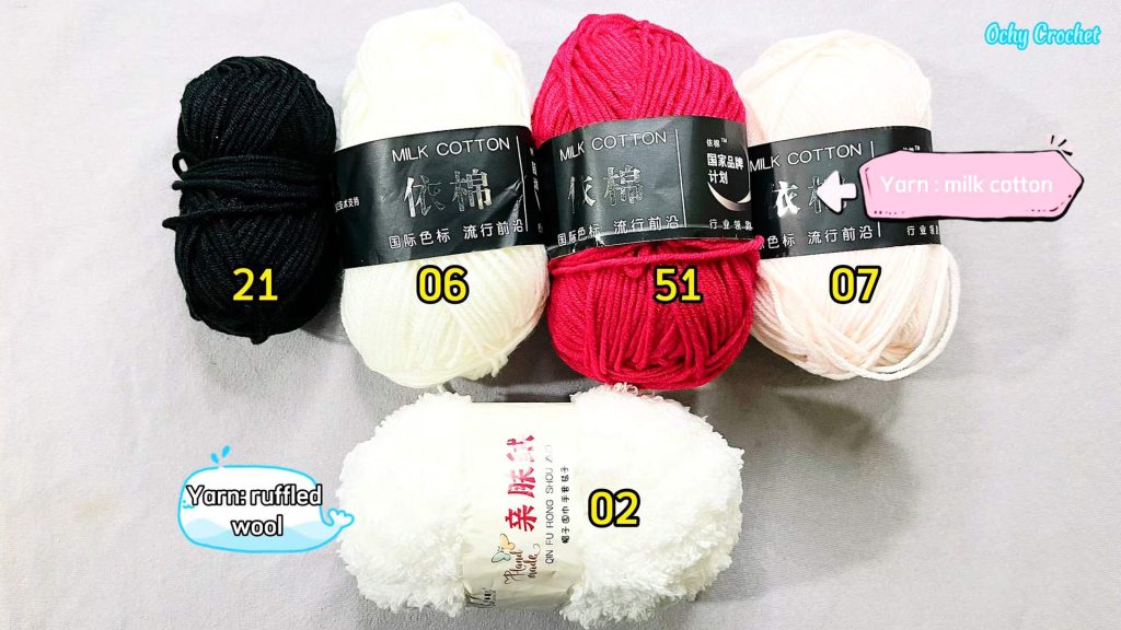 Crochet Santa Amigurumi & Case - materials