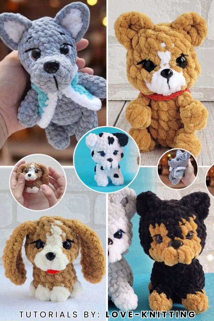 How to Crochet 5 Dog Plushies for Little Ones
