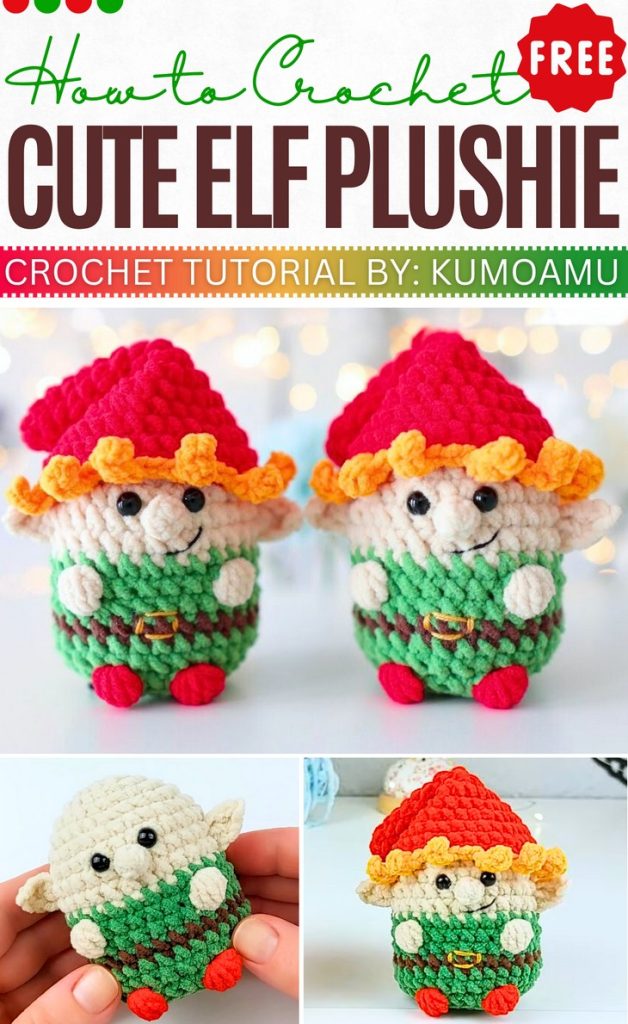 How to Crochet a Christmas Elf Plushie