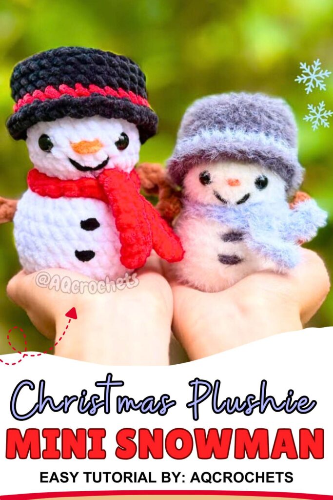 No Sew Christmas Snowman Plushie 