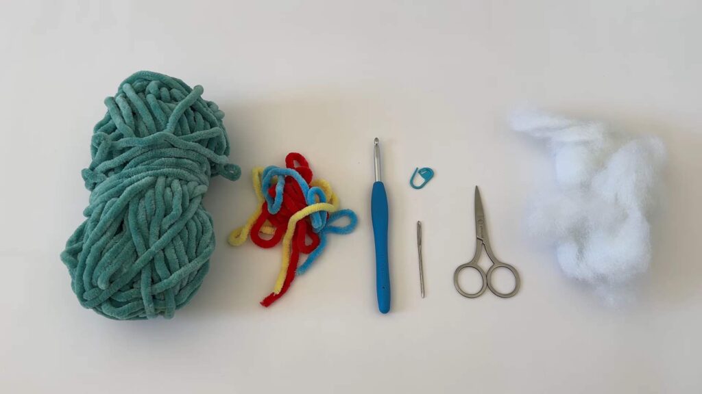 No-Sew Christmas Tree Plushie materials