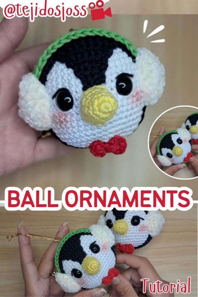 Penguin Christmas Ball Ornament 