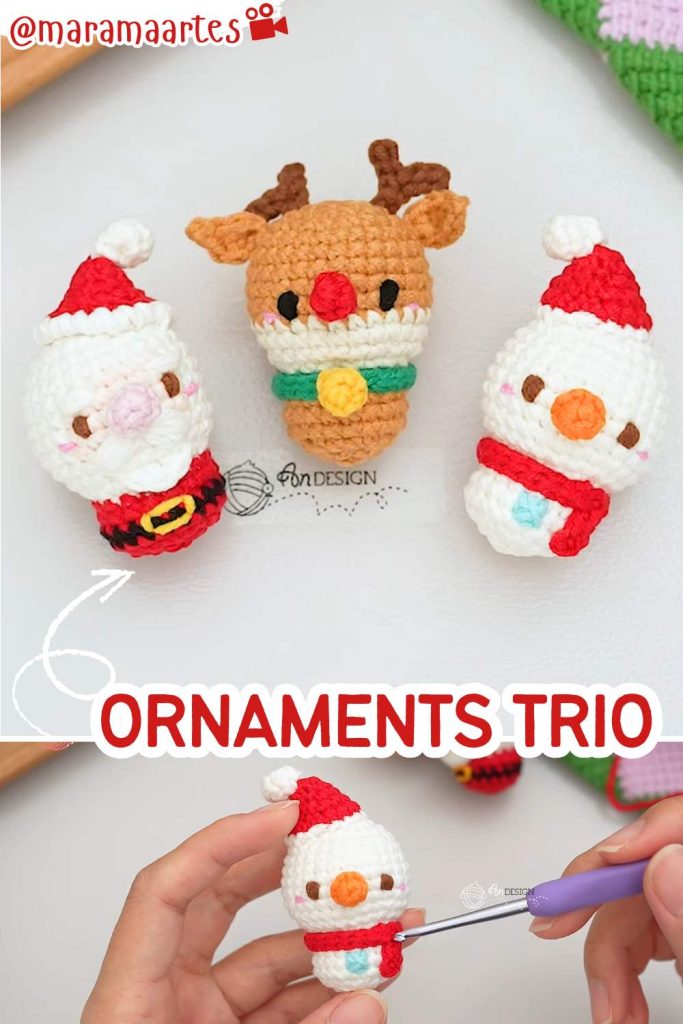 Christmas Ornament Doll Trio (3 Patterns)