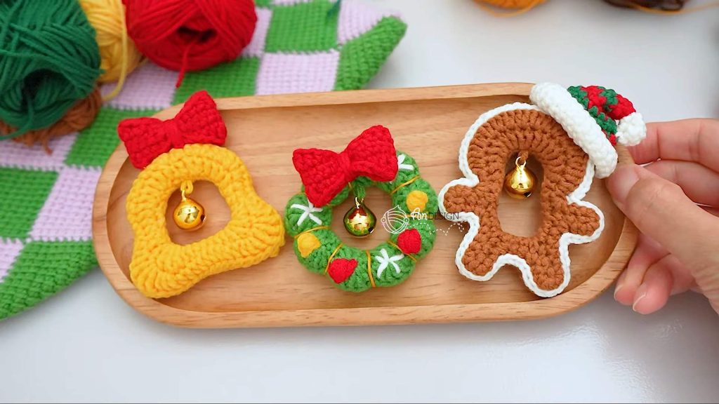 crochet bell ornament