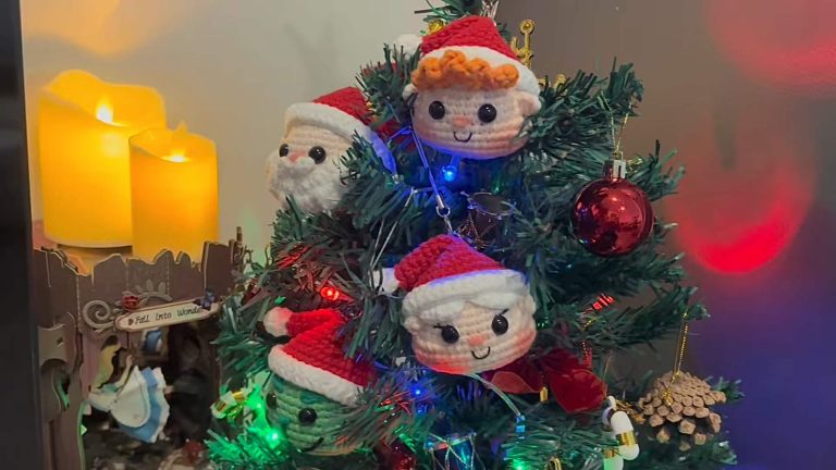 crochet character christmas ornaments