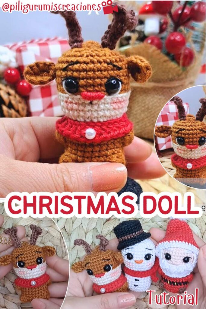 crochet christmas reindeer doll
