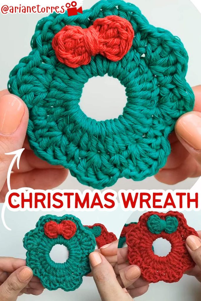 crochet christmas wreath 3