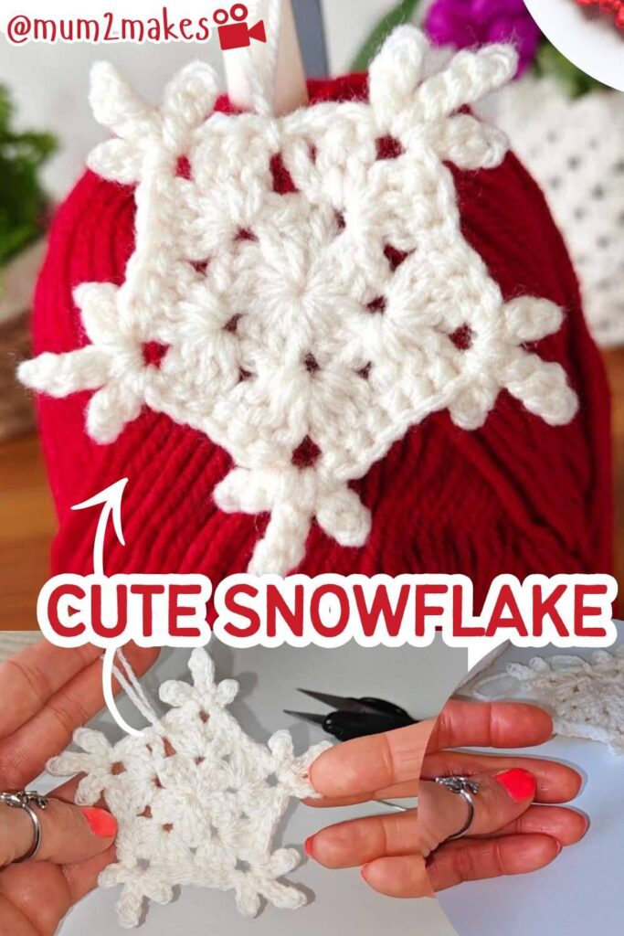 crochet granny snowflake