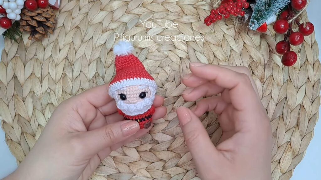 crochet santa christmas doll materials