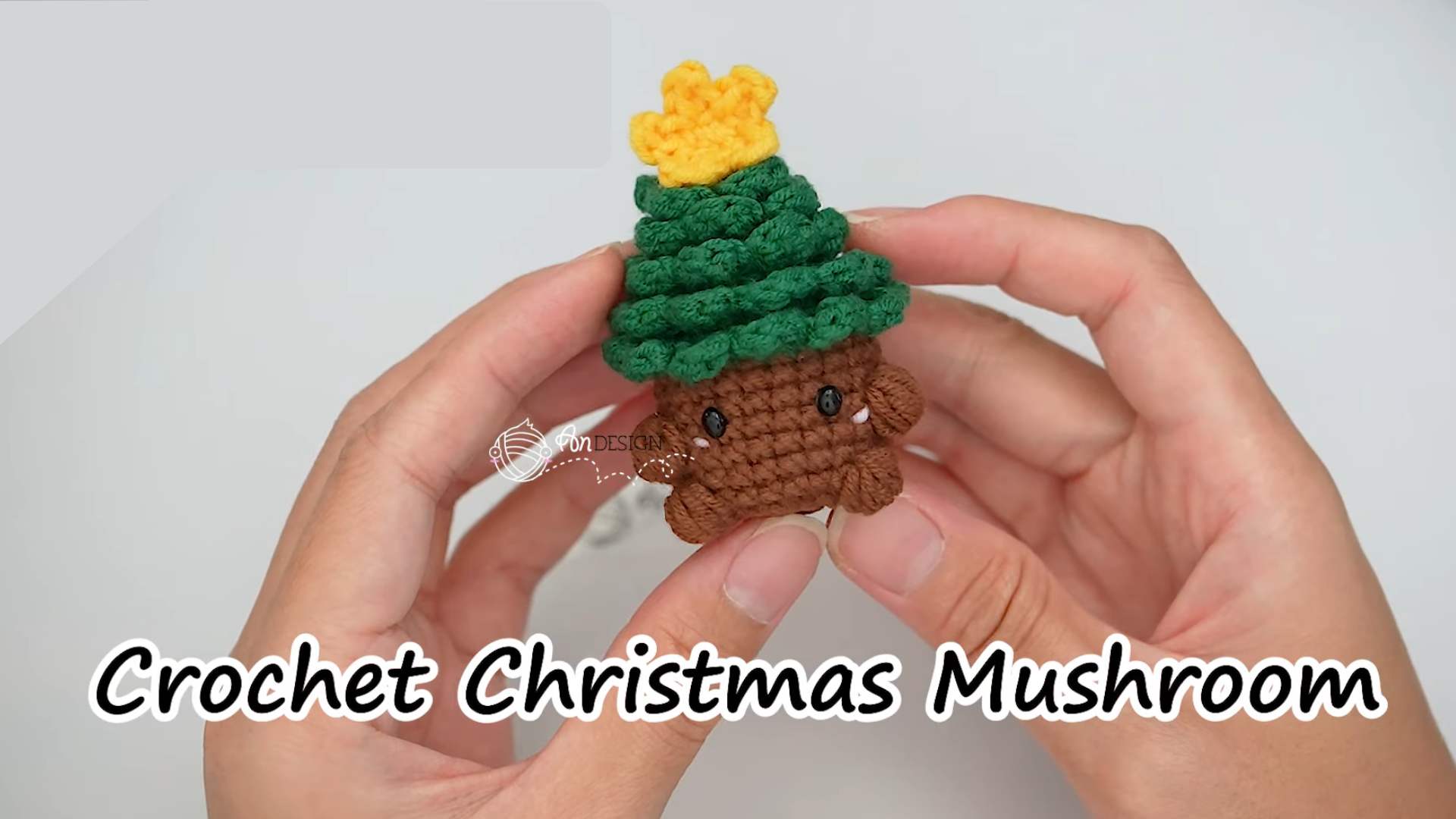 crochet tree christmas mushroom