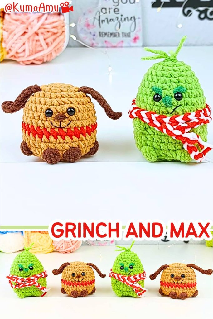 how to crochet crochet grinch and max
